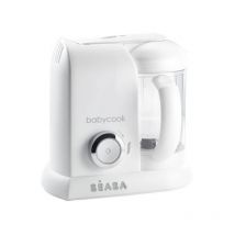 Beaba - Babycook Solo, Robot bebe 4 en 1, Cuiseur, Mixeur - Blanc
