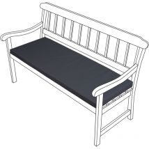 Coussin de Banc, 128cm x 50cm, Coussins de Siège, Résistant à l'eau, Coussins d'intérieur et d'extérieur, Gris Anthracite - Veeva