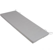 Veeva Coussin de Banc, 128cm x 50cm, Coussins de Siège, Résistant à l’eau, Coussins d’intérieur et d’extérieur, Gris