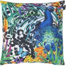 Bean Bag Bazaar - Veeva Coussins d'assise, 43cm x 43cm, Coussins de Siège, Résistant à l'eau, Coussins d'intérieur et d'extérieur, Paonne