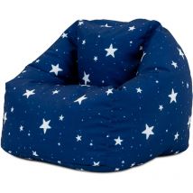 Bean Bag Bazaar - icon Pouf Fauteuil pour Enfants Starry Skies, Résistant à l'eau, Bleu Marine