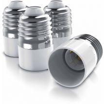 4x Lampensockel Adapter - E27 Fassung auf E14 Sockel Konverter - Lampenadapter E27 auf E14 - Lampenfassung - Bearware