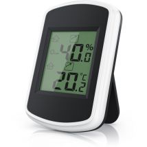Bearware - Thermometer Hygrometer - Temperatur und Luftfeuchtigkeitmessgerät - Komfortsymbole - Trendanzeige - °c - Haltemagnete und Standfuß