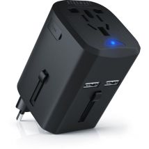 Bearware - Universal Reiseadapter mit usb Ladestation für über 140 Länder/Regionen /2x usb Buchse