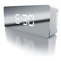 Wecker, led Digital Spiegelwecker mit Nachtmodus & Temperaturanzeige, Kosmetikspiegel - Bearware