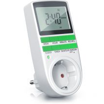 Zeitschaltuhr digital - 2,1 LCD-Display 5,3 cm - 3680W - Digital-Zeitschaltuhr mit 10 konfigurierbaren Programmen - Back-Up Reserve-Akku - Bearware