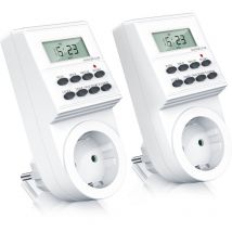 2x Zeitschaltuhr mit 1,5 LCD-Display 8 konfigurierbare Schaltprogramme - Bearware