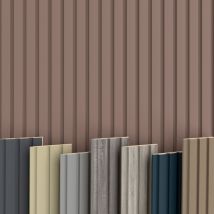 BEATS Lamellen 2,75m HEXIM MDF Holz Lamellenwand Wandverkleidung Lamellenpaneele Wand Paneele stoßfest: Mauve, 1 Paneel - 0.33 m²