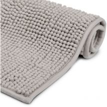 Beautissu - Badematte rutschfest BeauMare fl Hochflor Teppich Hellgrau, 100cm, 60cm