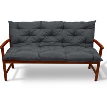 Beautissu - Coussin pour Banc de Jardin Flair br Graphite, 100x100x10 cm