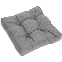 Beauflair Loungekissen Outdoor Hellgrau, 70cm, 70cm, 10cm - Beautissu