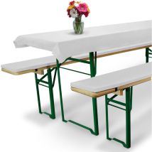 Beautissu Comfort XS Nappe de tableBlanc, Ø70x220 cm