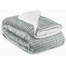 Couvre lit Elisa Couverture Polaire avec Impressions Scintillantes Gris clair, 200cm, 150cm - Beautissu