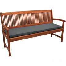 Cuscino per panche da Giardino & Balcone Loft bk - Comoda Imbottitura Grigio grafite, 180x48x5 cm - Beautissu
