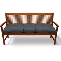 Beautissu - Cuscino per panche Flair bk soffice e Comodo - per panchine da Giardino e dondoli Grigio grafite, 120x50x10 cm