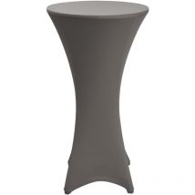 Fodera elastica per tavoli alti da bar Stella - rivestimento elastico per tavolini bistrot Antracite, 70cm (∅) - Beautissu