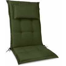 Beautissu HighLux HL Coussin dossier haut Coussin exterieur jardin 120x52cm – Épaisseur 7cm – Fait en UE – Résistance UVVert foncé