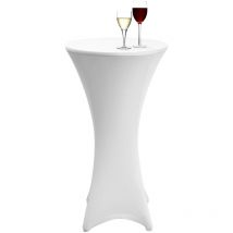 Beautissu - Housse de table bistrot Stella Housse de table bistrot Stella Blanc, 60cm (∅)