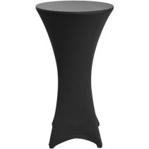 Beautissu - Housse de table bistrot Stella Housse de table bistrot Stella Noir, 80cm (∅)
