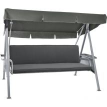 Beautissu - Loft hs Ensemble pour balancelle - balancoire: Assise + Dossier 180x100x6 cm Graphite