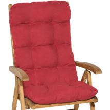 Lot de 2 Matelas Coussin pour chaise fauteuil de jardin Rouge - Beautissu
