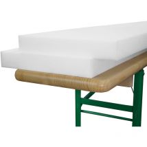 Beautissu - Lot de 2 mousses de Rembourrage pour bancs et Housse de bancs 220x25x4 cm