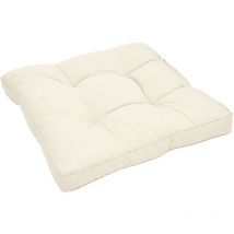 Loungekissen Xluna Sitz Natur, 70x70x10 cm - Beautissu