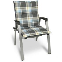 Beautissu - Matelas Coussin pour Chaise Fauteuil de Jardin terrasse 100x50x6cm Bleu
