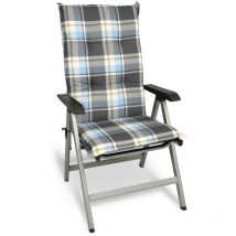 Beautissu - Matelas Coussin pour Chaise Fauteuil de Jardin terrasse 120x50x6cm Bleu