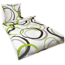 Beautissu Renforcé Bettwäsche-Set Nina 135x200 cm – 100% Baumwolle – Waschbar bis 60°C – Atmungsaktiv und strapazierfähig