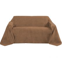 Romantica Couverture - Plaid Marron foncé, 280x210x1 cm - Beautissu