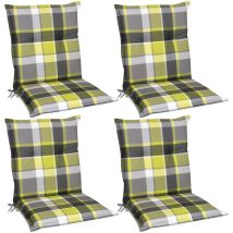 Beautissu - Set di 4 Cuscini per sedie da Giardino Sunny bk 100x50x6cm - Extra Comfort - Colori Resistente ai Raggi uv Verde