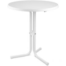 Table de Bar Ronde ø 60 cm Emma - Table de bistrot pour Cuisine ou Exterieur Jardin terrasse Balcon - Anthracite - Hauteur 70 cm - Entretien Facile &
