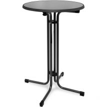 Beautissu - Table Haute Pliante Outdoor Sylt Gris, 70cm (∅)
