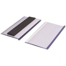 Beaverswood Magnetic Ticket Holder Clear with Card Insert White for Shelving and