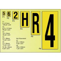 Vinyl s/a Labels b/y 38 x 21mm Numbe 8 (12) - Yellow - Beaverswood