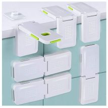LaBlanc - Lot de 6 Bébé de Sécurité Verrouillage,Securite Placard Enfant Protege Porte Bebe pour Tiroir, Porte, Réfrigérateur pas d'outil Nécessaire