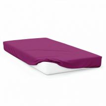 Drap housse bébé en jersey cassis 60x120 cm - Violet