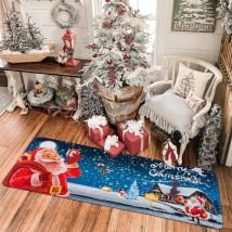 45 x 120 cm) Alfombras navideñas para pasillo, decoración navideña para cocina, oficina, dormitorio, sala de estar, antideslizantes. - Bebusingoto
