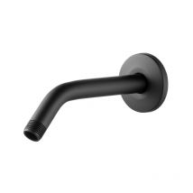 Bebusingoto - Brazo de ducha con brida y cinta de teflón, extensión de manguera de ducha de pared de 6 pulgadas para cabezal de ducha fijo, negro mate