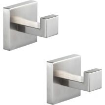 Ganchos de baño de acero inoxidable SUS304 de níquel cepillado, resistentes, para pared, para entrada, con perforaciones cuadradas, para espejos,