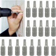 Bebusingoto - Juego de 40 puntas de destornillador de impacto T20, puntas hexagonales para bricolaje en casa, carpintería, piezas de automóvil.