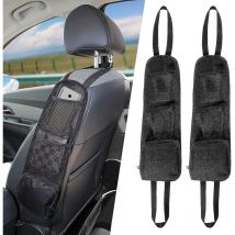 BEBUSINGOTO Organizador lateral para asiento de coche (2 unidades), plegable, impermeable, multifuncional, para colgar.