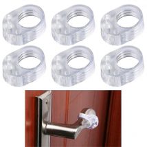 Protectores de manijas de puerta para paredes, protectores de manijas de puerta de pvc para paredes, 6 piezas - Bebusingoto