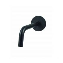 Paffoni - Bec mural noir mat taille 175 mm complet avec plaque ZBOC045NO Noir mat
