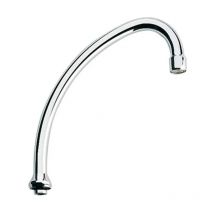 Bec tube lavabo, saillie 130, écrou 3/4', 18 mm d