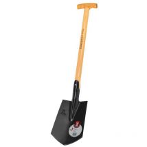 Idealspaten - Bêche compacte idéale, forme Geestemünder, taille. 0, noir, poignée en t en frêne 60 cm - 15040095