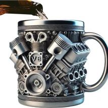 Becher Edelstahlbecher V8 Design 295 Ml Für Auto Fans Geschenk