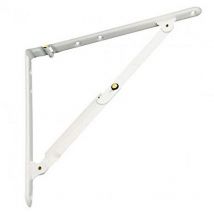 Becusa - palomilla abatible 400x400mm blanca , Palomilla abatible PA3/400. Para colocar baldas. Se puede plegar. Fuerte y resistente. - Metal. - 400