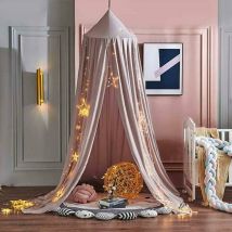 Lucky-88 - Bed Canopy - Hanging Mosquito Net for Kids Room and Bedroom - Pink(65cm)